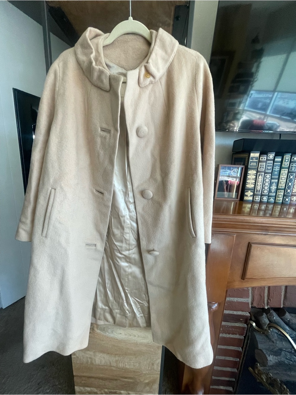Source Unknown Cream Women's Pea Coat